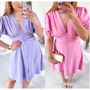 Women's Summer Elegant Short Sleeve Dress (S/M ONE SIZE) ITALIAN FASHION IMWGB232150