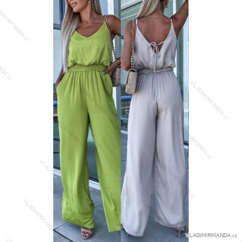 Overal dlouhý letní na ramínka dámský (S/M ONE SIZE) ITALSKÁ MÓDA IMWKK232171