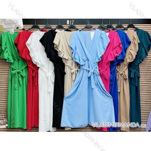 Women's Long Summer Short Sleeve Dress (S/M ONE SIZE) ITALIAN FASHION IMWGM232182