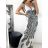 Long summer icecool dress with straps for women (M/L-XL/2XL) AINUOSI ITALIAN FASHION IMB23H03
