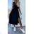 Women's Sleeveless Summer Dress (S / M ONE SIZE) ITALIAN FASHION IMWC222493 S/M black
