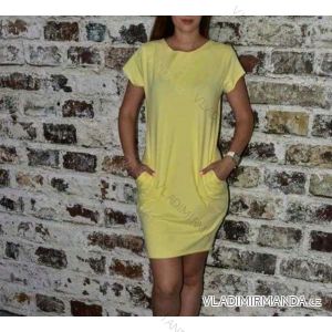 Šaty klasik krátký rukáv dámské (M/L ONE SIZE) ITALSKÁ MÓDA IMM23M4872/DR