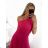 Šaty dlouhé elegantní společenské bez rukávu dámské (S/M ONE SIZE) ITALSKÁ MÓDA IMPSH243623 svetlo modrá S / M