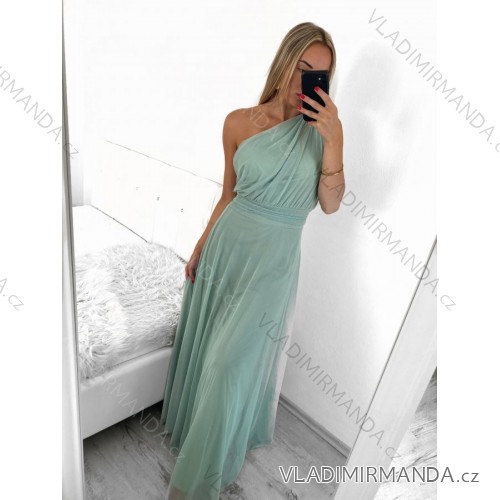 Women's Long Elegant Casual Sleeveless Dress (S/M ONE SIZE) ITALIAN FASHION IMPSH223623/DUR light green