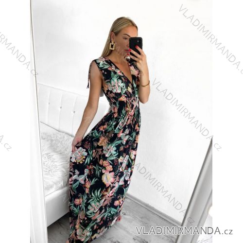 Women's Summer Sleeveless Long Dress (S/M ONE SIZE) ICECOOL AINUOSI FRENCH FASHION FMPZM23024-6