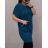 Šaty oversize krátký rukáv dámské nadrozměr (4XL/5XL ONE SIZE) ITALSKÁ MÓDA IM423002/DU 4XL/5XL Černá