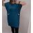 Šaty oversize krátký rukáv dámské nadrozměr (4XL/5XL ONE SIZE) ITALSKÁ MÓDA IM423002/DU 4XL/5XL Černá