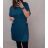 Šaty oversize krátký rukáv dámské nadrozměr (4XL/5XL ONE SIZE) ITALSKÁ MÓDA IM423002/DU 4XL/5XL Černá