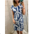 Women's plus size short sleeve dress (L-3XL) POLISH FASHION PMF23ORNAM/DU L gray