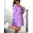 Women's Oversized 3/4 Long Sleeve Dress (S/M ONE SIZE) ITALIAN FASHION IMWGB231731