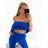 Souprava letní kalhoty a top na ramínka dámská (S/M ONE SIZE) ITALSKÁ MÓDA IMWGB231540/DU S/M Černá