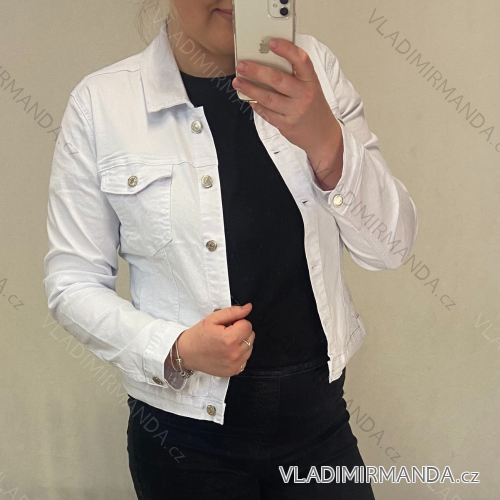 Bunda riflová dámská nadrozměr (XL-6XL) M.SARA MSR23AM2163-12/DU 5XL bílá