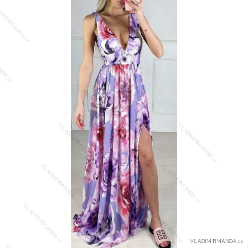 Women's Summer Elegant Sleeveless Long Dress (S/M ONE SIZE) ITALIAN FASHION IMPBB23B23565