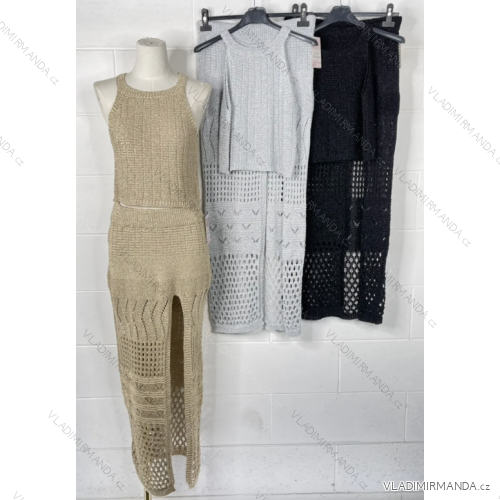 Souprava sukně dlouhá a top bez rukávu dámská (S/M ONE SIZE) ITALSKÁ MÓDA IMPBB232136l