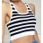 Gestreiftes Crop-Top für Damen (S/M EINHEITSGRÖSSE) ITALIAN FASHION IMPBB2322182n