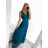 Women's Long Casual Elegant Sleeveless Dress (S/M ONE SIZE) ITALIAN FASHION IMPSH233584/DU khaki