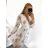 Women's Long Chiffon Short Sleeve Dress (S/M ONE SIZE) ITALIAN FASHION IMWGS231048