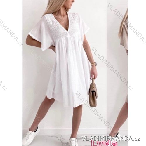 Women's Summer Short Sleeve Dress (S/M ONE SIZE) ITALIAN FASHION IMWAD232209