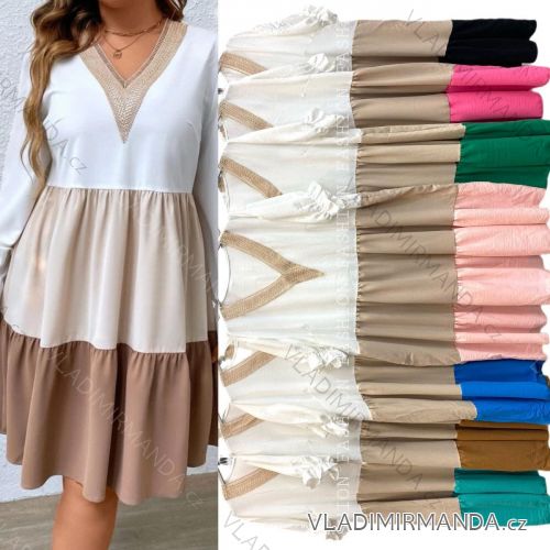 Women's Long Chiffon Short Sleeve Dress (S/M ONE SIZE) ITALIAN FASHION IMWGS231048