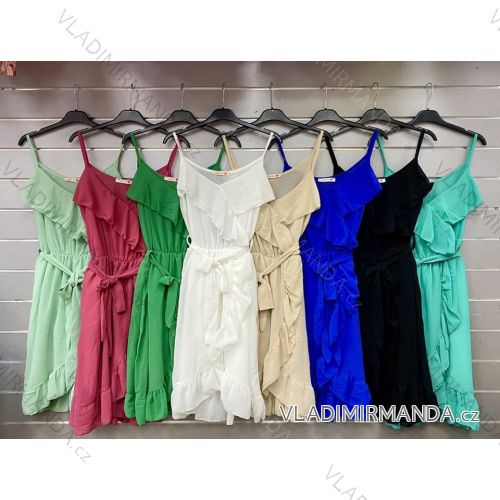 Women's Long Chiffon Short Sleeve Dress (S/M ONE SIZE) ITALIAN FASHION IMWGS231048