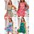 Women's Long Chiffon Short Sleeve Dress (S/M ONE SIZE) ITALIAN FASHION IMWGS231048