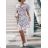 Women's Long Chiffon Short Sleeve Dress (S/M ONE SIZE) ITALIAN FASHION IMWGS231048