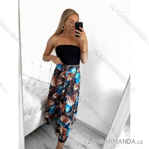 Kalhoty dlouhé letní icecool dámské (S/M ONE SIZE) ITALSKÁ MÓDA IMM23M4359-5/DU S/M modrá