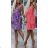 Women's Long Chiffon Short Sleeve Dress (S/M ONE SIZE) ITALIAN FASHION IMWGS231048
