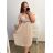 Women's Long Chiffon Short Sleeve Dress (S/M ONE SIZE) ITALIAN FASHION IMWGS231048