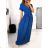 Women's Long Summer Short Sleeve Dress (S/M ONE SIZE) ITALIAN FASHION IM323111