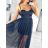 Satin Women's Long Summer Strapless Dress (S / M / L ONE SIZE) ITALIAN FASHION IMM22694