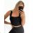 Croptop letní na ramínka dámský (S/M ONE SIZE) ITALSKÁ MÓDA IMPLS2321621 S/M white