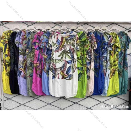 Women's Long Chiffon Short Sleeve Dress (S/M ONE SIZE) ITALIAN FASHION IMWGS231048