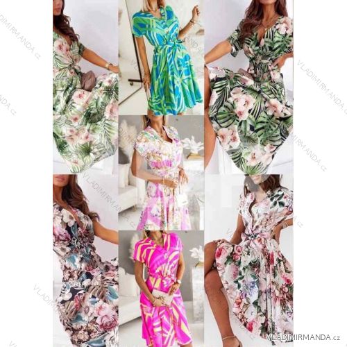 Women's Summer Short Sleeve Dress (S / M ONE SIZE) ITALIAN FASHION IMWB22017