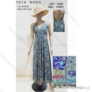 Šaty dlouhé letní na ramínka dámské (S/M ONE SIZE) INDICKÁ MÓDA IMWYY231809