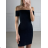 Šaty letné elegantný carmen krátky rukáv dámske (S/M ONE SIZE) TALIANSKA MÓDA IMPBB23C27479