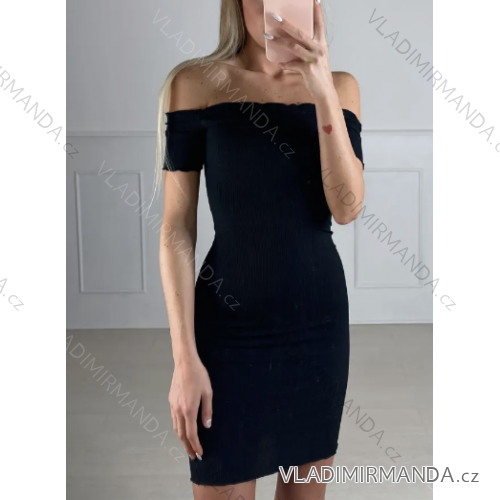 Šaty letné elegantný carmen krátky rukáv dámske (S/M ONE SIZE) TALIANSKA MÓDA IMPBB23C27479