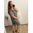 Women's Long Chiffon Short Sleeve Dress (S/M ONE SIZE) ITALIAN FASHION IMWGS231048