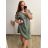 Women's Long Chiffon Short Sleeve Dress (S/M ONE SIZE) ITALIAN FASHION IMWGS231048