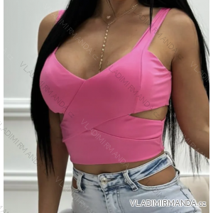 Top croptop na ramínka dámský (S/M ONE SIZE) ITALSKÁ MÓDA IMPBB23A116302