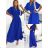 Women's Long Chiffon Short Sleeve Dress (S/M ONE SIZE) ITALIAN FASHION IMWGM23456