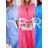 Women's Long Chiffon Short Sleeve Dress (S/M ONE SIZE) ITALIAN FASHION IMWGM23456