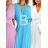 Women's Long Chiffon Short Sleeve Dress (S/M ONE SIZE) ITALIAN FASHION IMWGM23456