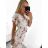 Women's Long Chiffon Short Sleeve Dress (S/M ONE SIZE) ITALIAN FASHION IMWGS231048