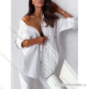 Košile mušelinová dlouhý rukáv dámská (L/XL/2XL ONE SIZE) ITALSKÁ MÓDA IMWG23MUSE