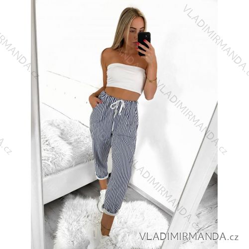 Tepláky dlouhé dámské proužek (S/M/L ONE SIZE) ITALSKá MóDA IM723003