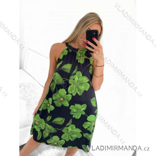 Šaty letné krátke icecool bez rukávov dámske (S/M ONE SIZE) TALIANSKA MÓDA IMM23ICECOOL