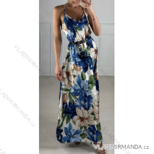 Long summer dress with straps for women (S/M ONE SIZE) ITALIAN FASHION IMPBB23S3326A
