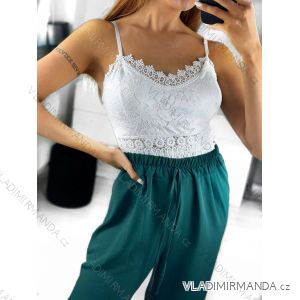 Croptop krajkový na ramínka dámský (S/M ONE SIZE) ITALSKá MóDA IM3232611