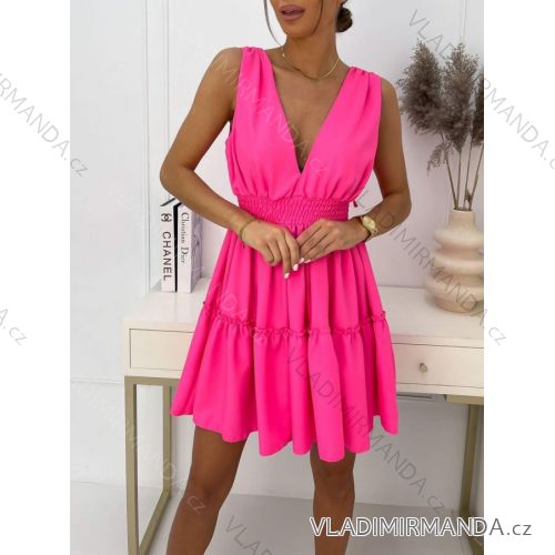 Šaty letní bez rukávu dámské (S/M ONE SIZE) ITALSKÁ MÓDA IMWGB232343